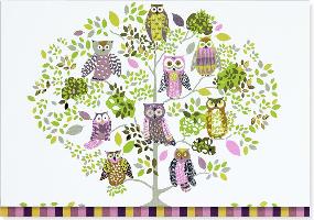Note Card Owl Forest