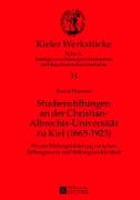 Studienstiftungen an der Christian-Albrechts-Universität zu Kiel (1665-1923)