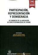 Participación, representación y democracia : XII Congreso de la Asociación de Constitucionalistas de España : celebrado en Salamanca, los días 3 y 4 de abril de 2014