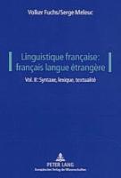 Linguistique française: français langue étrangère