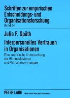 Interpersonelles Vertrauen in Organisationen