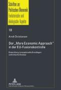 Der «More Economic Approach» in der EU-Fusionskontrolle