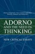 Adorno and the Need in Thinking