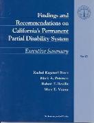 Findings and Recommendations on California's Permanent Partial Disability System: Executive Summary