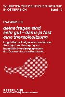 deine fragen sind sehr gut - das is ja fast eine therapiesitzung