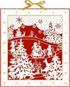 Wand-Adventskalender – Weihnachtlicher Scherenschnitt