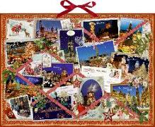 Nostalgische Weihnachtsgrüße - Memoboard. Wand-Adventskalender -
