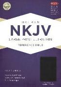NKJV Large Print Ultrathin Reference Bible, Black Genuine Leather Indexed
