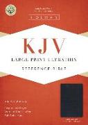 KJV Large Print Ultrathin Reference Bible, Black Genuine Leather Indexed