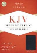 KJV Super Giant Print Reference Bible, Black Genuine Leather Indexed