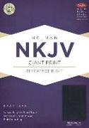 NKJV Giant Print Reference Bible, Black Genuine Leather Indexed
