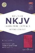 NKJV Large Print Compact Reference Bible, Pink Leathertouch, Indexed