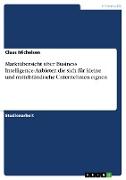 Marktübersicht über Business Intelligence-Anbieter, die sich für kleine und mittelständische Unternehmen eignen