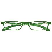 Brille. ZIPPER Limited G39400 grün +3.00 dpt. Kunststoffbrille im Etui Federtechnik
