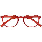 Brille. JUNIOR G35600 rot Panto-Kunststoffbrille mit passendem Etui +1.00 dpt