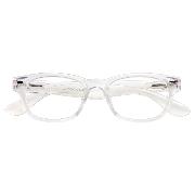 Brille. WOODY limited G14400 kristall +3.50 dpt. Retro-Kunststoffbrille incl. Etui
