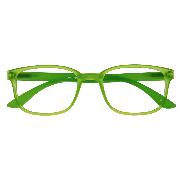 Brille. RAINBOW, G54500, grün, +1.00 dpt, Kunststoffbrille mit Federtechnik