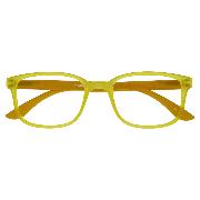 Brille. RAINBOW, G54600, gelb, +1.00 dpt, Kunststoffbrille mit Federtechnik