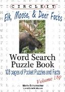 Circle It, Elk, Moose, and Deer Facts, Pocket Size, Word Search, Puzzle Book