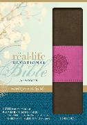 NIV, Real-Life Devotional Bible for Women, Compact, Leathersoft, Brown/Pink