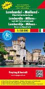 Lombardei - Mailand - Oberitalienische Seen, Autokarte 1:150.000, Top 10 Tips