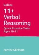 11+ Verbal Reasoning Quick Practice Tests Age 10-11 (Year 6)