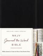 NKJV, Journal the Word Bible, Hardcover, Black, Red Letter Edition