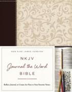 NKJV, Journal the Word Bible, Leathersoft, Brown/Cream, Red Letter Edition