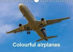 Colourful airplanes (Wall Calendar perpetual DIN A4 Landscape)