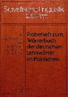 Probeheft zum Wörterbuch der deutschen Lehnwörter im Polnischen