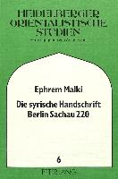 Die syrische Handschrift Berlin Sachau 220
