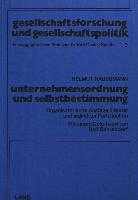 Unternehmensordnung und Selbstbestimmung: Organisatorische Ansätze direkter und indirekter Partizipation