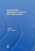 Parliamentary Opposition in Old and New Democracies