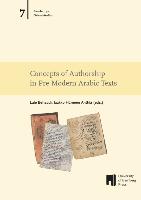 Concepts of Authorship in Pre-Modern Arabic Texts