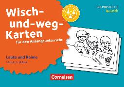 Wisch-und-weg-Karten für den Anfangsunterricht, Deutsch, Laute und Reime (3. Auflage), 32 Bildkarten mit Begleitheft