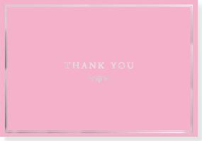 Pink Elegance Boxed Thank You Notes