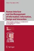 Human Interface and the Management of Information: Information, Design and Interaction