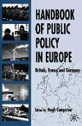 Handbook of Public Policy in Europe