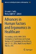 Advances in Human Factors and Ergonomics in Healthcare