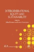 Intergenerational Equity and Sustainability