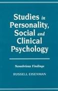 Studies in Personality, Social and Clinical Psychology