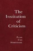 The Institution of Criticism