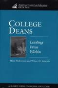 College Deans: Leading from Within