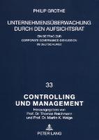 Unternehmensüberwachung durch den Aufsichtsrat