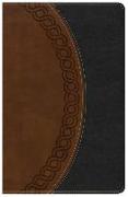 NKJV Large Print Personal Size Reference Bible, Black/Brown Deluxe Leathertouch