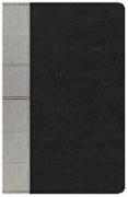NKJV Large Print Personal Size Reference Bible, Black/Gray Deluxe Leathertouch, Indexed