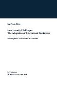 New Security Challenges: the Adaptations of International Institutions