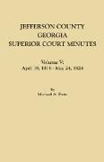 Jefferson County, Georgia, Superior Court Minutes. Volume V