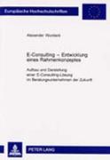 E-Consulting ¿ Entwicklung eines Rahmenkonzeptes