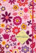 Sketchbook: Pink Flowers: 128-Page Unlined Pages